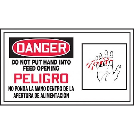 BILINGUAL OSHA DANGER SAFETY LABEL DO SBLSPS103VSP